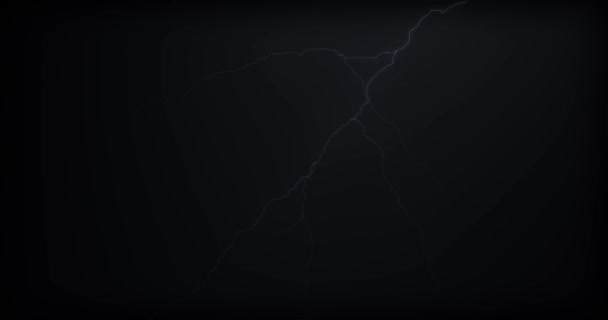 Lightning Strikes Black Background Realistic Reflections — Stock Video