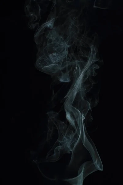 Abstract White Smoke Texture Black Background — Stock Photo, Image