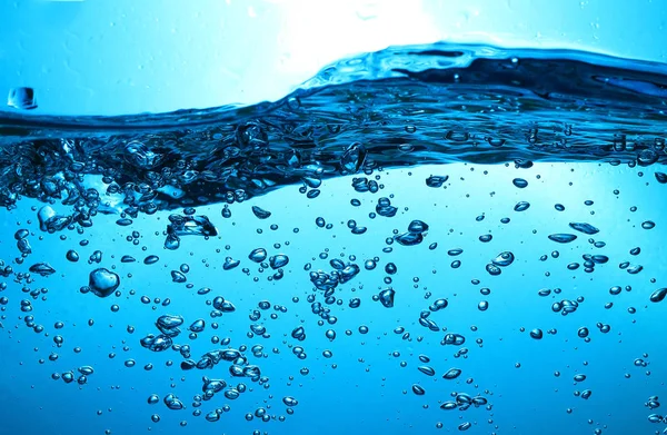 Friskt Vatten Med Bubblor Textur Bakgrund — Stockfoto