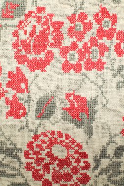 Doğal Keten Malzeme Tekstil Kumaş Döşeme Arkaplanı