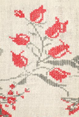 Doğal Keten Malzeme Tekstil Kumaş Döşeme Arkaplanı