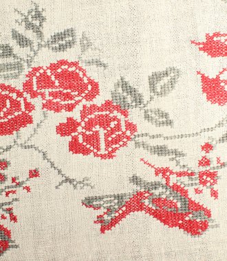 Doğal Keten Malzeme Tekstil Kumaş Döşeme Arkaplanı