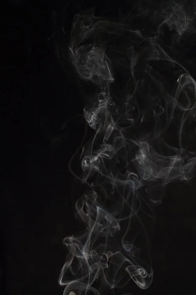 Abstract White Smoke Texture Black Background — Stock Photo, Image