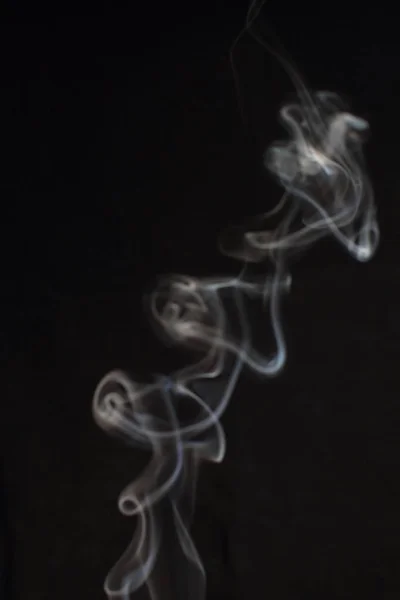 Abstract White Smoke Texture Black Background — Stock Photo, Image