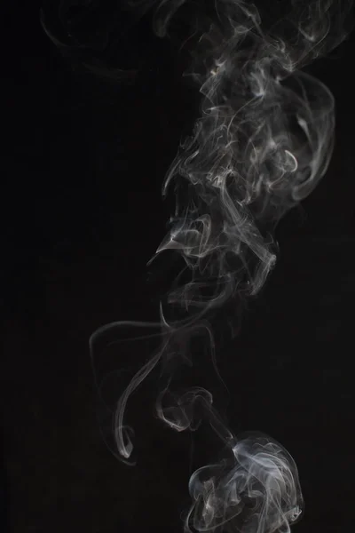 Abstract White Smoke Texture Black Background — Stock Photo, Image