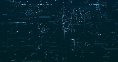 Soyut dijital ağ veri arkaplanı, 3d görüntüleme