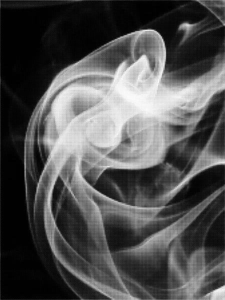 黒の背景ベクトル上の抽象的な白い煙のテクスチャ — ストックベクタ