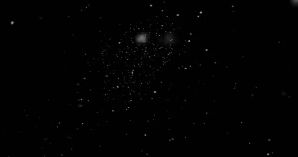 在黑色背景上飞扬的抽象尘埃粒子 — 图库照片