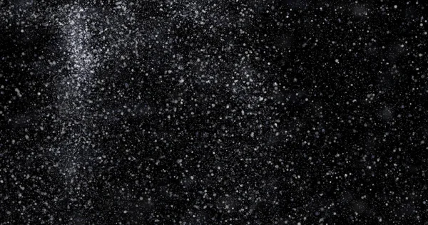 Siyah Arkaplanda Soyut Toz Parçacıkları Uçuyor — Stok fotoğraf