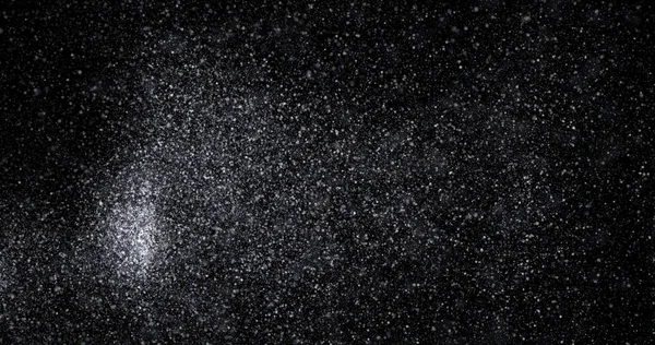 Πετώντας Αφηρημένα Σωματίδια Σκόνης Μαύρο Φόντο — Φωτογραφία Αρχείου