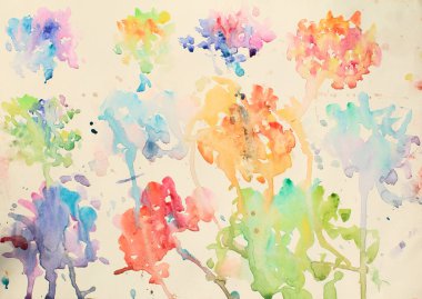 Renkli, parlak, soyut suluboya resim arkaplanı