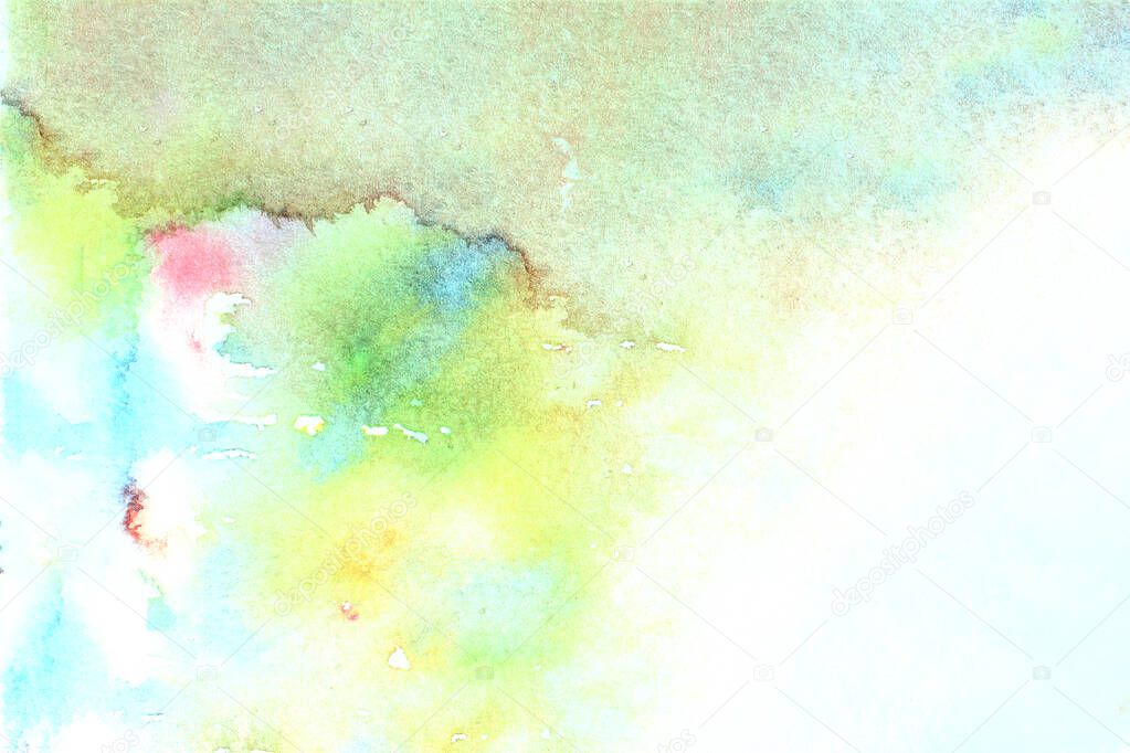 colorful bright abstract watercolor painted background