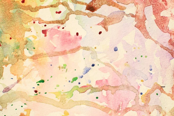 Colorful Bright Abstract Watercolor Splashes Painted Background — Stock Photo, Image