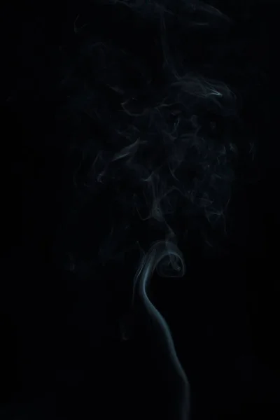 Λευκός Καπνός Μαύρο Φόντο — Φωτογραφία Αρχείου