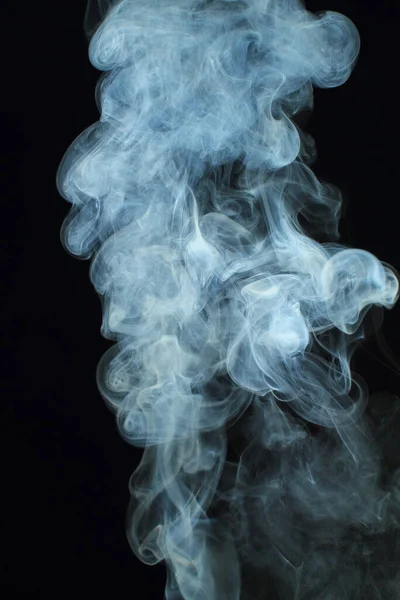 White Smoke Black Background — Stock Photo, Image