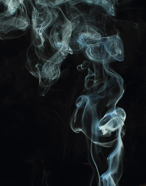 White Smoke Black Background — Stock Photo, Image