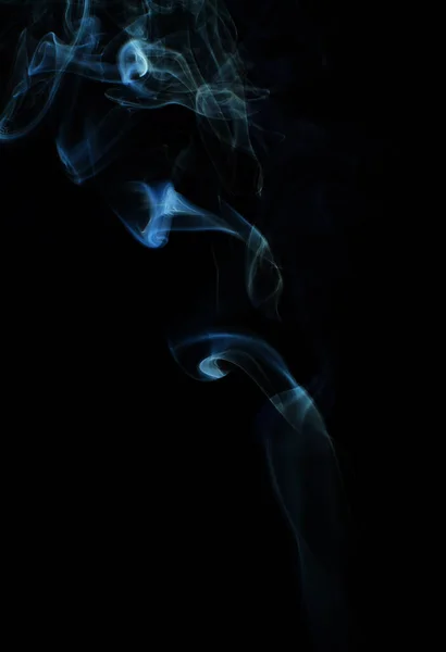 Bílý Kouř Černém Pozadí — Stock fotografie