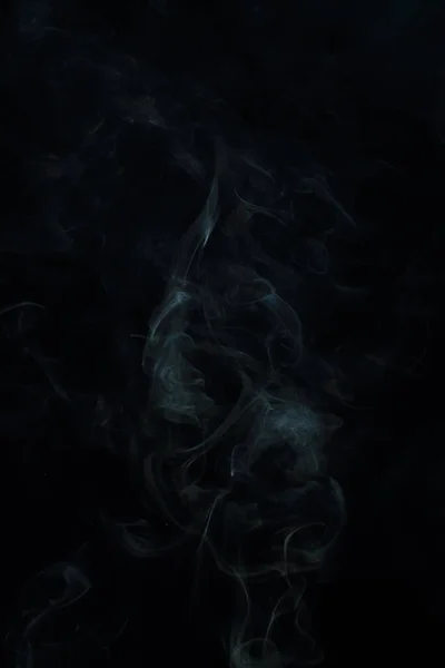 White Smoke Black Background — Stock Photo, Image