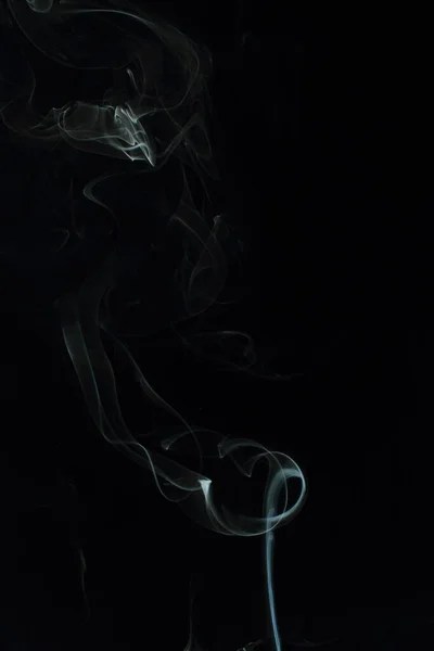 Fumée Blanche Sur Fond Noir — Photo