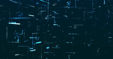 Koyu arkaplanda mavi tonlarda benzer veriler