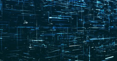 Koyu arkaplanda mavi tonlarda benzer veriler