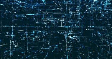 Koyu arkaplanda mavi tonlarda benzer veriler