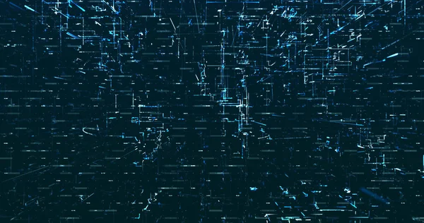 Matrixähnliche Daten Blautönen Auf Dunklem Hintergrund — Stockfoto