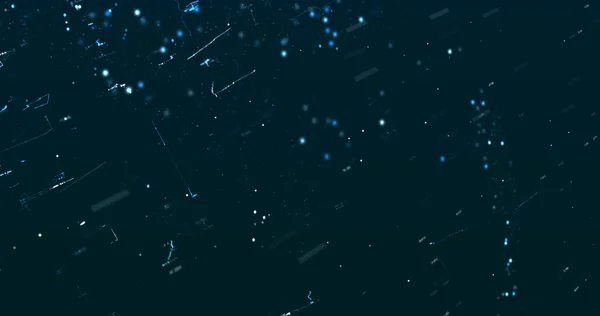 Яскраво Синій Неоновий Шаблон Зображення Матриці Даних Темному Фоні — стокове фото