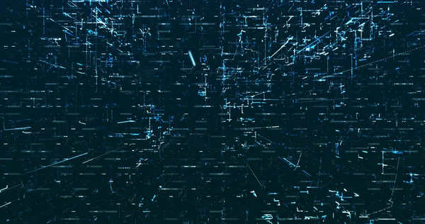 Matrixähnliche Daten Blautönen Auf Dunklem Hintergrund — Stockfoto