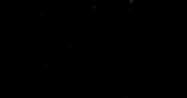 Siyah zemin üzerinde rastgele uçan küçük beyaz parçacıklara sahip video