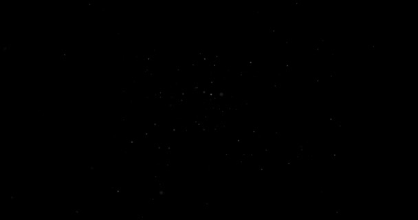 Video Small White Particles Flying Randomly Black Background — Stock Video