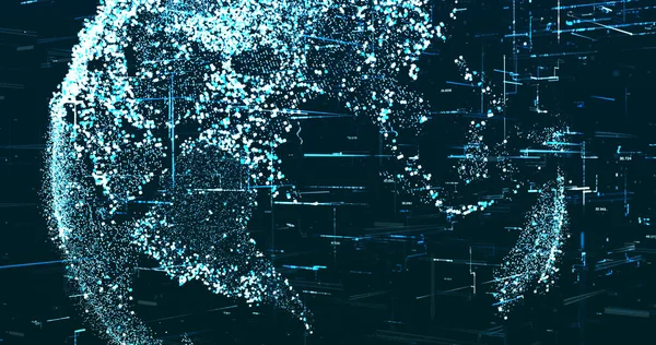 Koyu arkaplanda mavi tonlarda benzer veriler