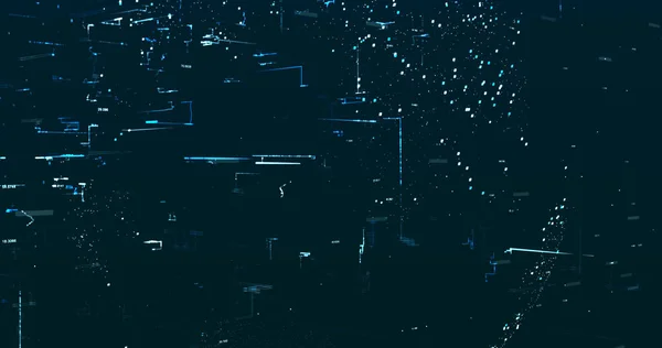 Neonblaues Globales Datenbild Auf Dunkelblauem Hintergrund — Stockfoto