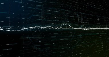 Soyut ağ arkaplanı. 3B görüntüleme