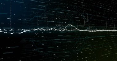 Soyut ağ arkaplanı. 3B görüntüleme