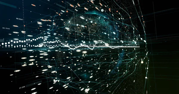 Soyut ağ arkaplanı. 3B görüntüleme