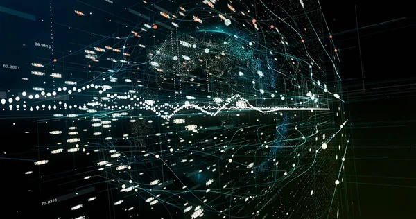 Soyut ağ arkaplanı. 3B görüntüleme