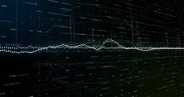 Soyut ağ arkaplanı. 3B görüntüleme