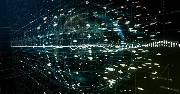 Soyut ağ arkaplanı. 3B görüntüleme