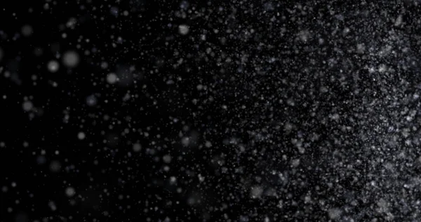 Textura Abstracta Escamas Polvo Nieve Cayendo Sobre Fondo Oscuro — Foto de Stock