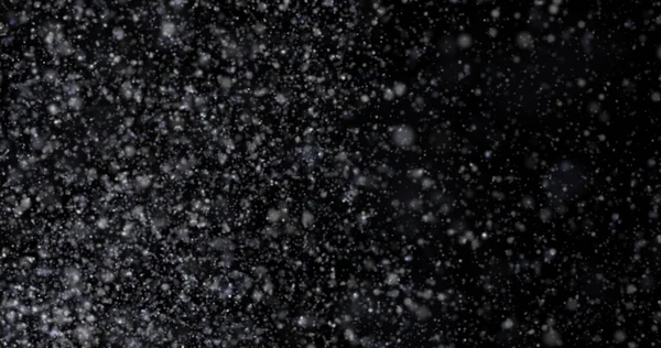 Soyut Doku Toz Tanesi Kara Zemine Düşen Kar — Stok fotoğraf