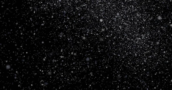 Texture Astratta Fiocco Polvere Neve Che Cade Uno Sfondo Scuro — Foto Stock