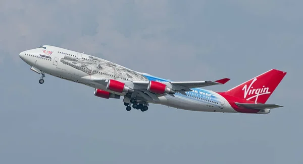 Manchester Ηνωμένο Βασίλειο Ιουνίου 2020 Virgin Atlantic Boeing 747 Στο — Φωτογραφία Αρχείου