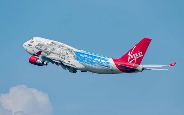 Manchester Ηνωμένο Βασίλειο Ιουνίου 2020 Virgin Atlantic Boeing 747 Στο — Φωτογραφία Αρχείου