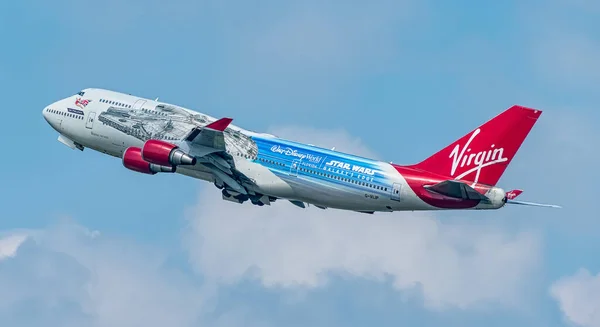 Manchester Velká Británie Června 2020 Virgin Atlantic Boeing 747 Star — Stock fotografie