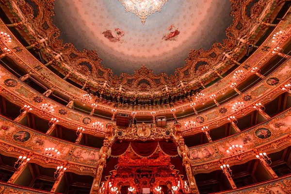Venice Itália Abril 2018 Interiores Detalhes Arquitetônicos Teatro Fenice Ópera — Fotografia de Stock