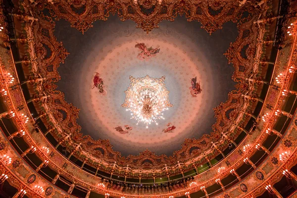 Benátky Itálie Dubna 2018 Interiéry Architektonické Detaily Teatro Fenice Benátky — Stock fotografie