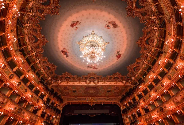 Venice Italy April 2018 Interiors Architectural Details Teatro Fenice Venice — Stock Photo, Image