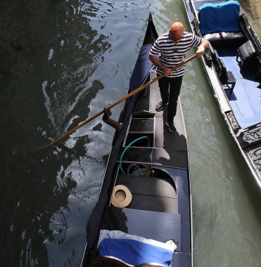 Venedik, İtalya, 24 Nisan 2018: gondol Venedik, İtalya grand canal, 24 Nisan 2018, Tarih