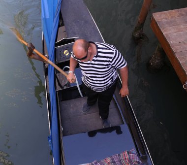 Venedik, İtalya, 24 Nisan 2018: gondol Venedik, İtalya grand canal, 24 Nisan 2018, Tarih